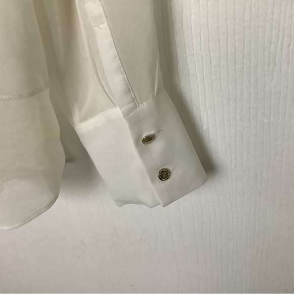 Karl Lagerfeld Button Down Top Blouse Long Sleeve Size M - Picture 5 of 7